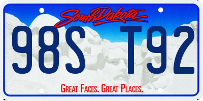 SD license plate 98ST92