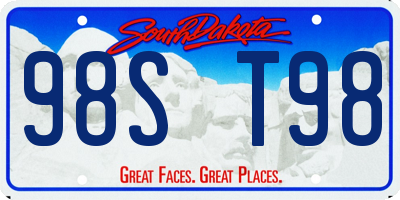 SD license plate 98ST98