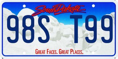SD license plate 98ST99