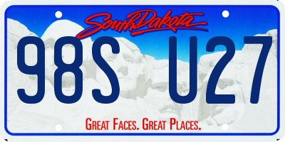 SD license plate 98SU27