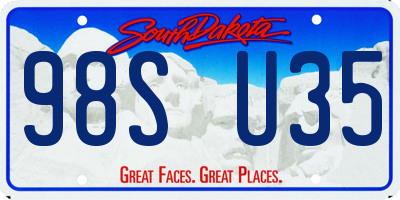 SD license plate 98SU35