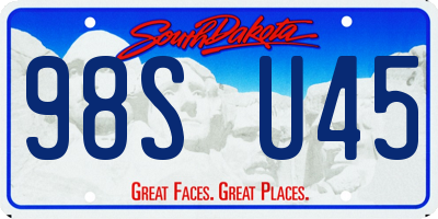 SD license plate 98SU45