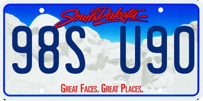 SD license plate 98SU90