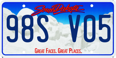 SD license plate 98SV05