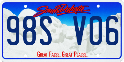 SD license plate 98SV06