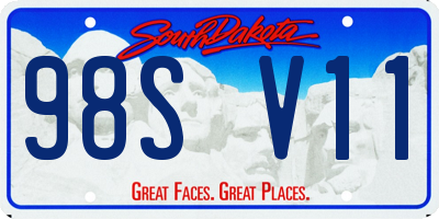 SD license plate 98SV11