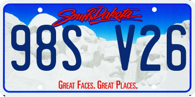 SD license plate 98SV26
