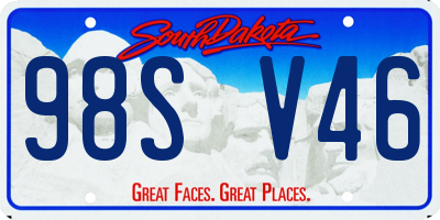 SD license plate 98SV46