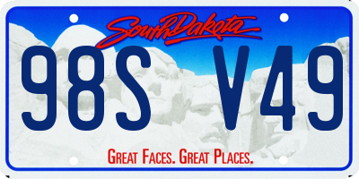 SD license plate 98SV49