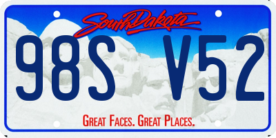 SD license plate 98SV52