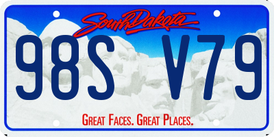 SD license plate 98SV79