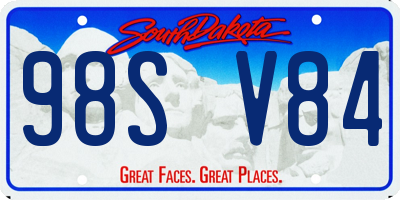 SD license plate 98SV84