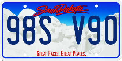 SD license plate 98SV90