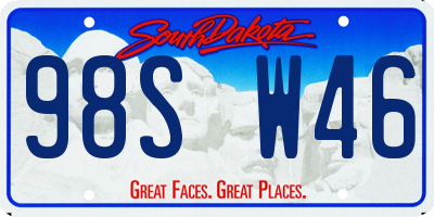 SD license plate 98SW46