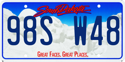 SD license plate 98SW48