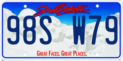 SD license plate 98SW79