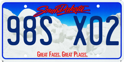 SD license plate 98SX02