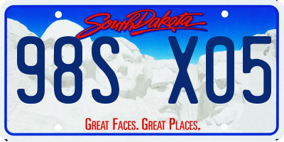 SD license plate 98SX05