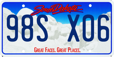 SD license plate 98SX06