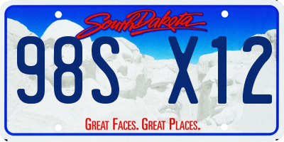 SD license plate 98SX12