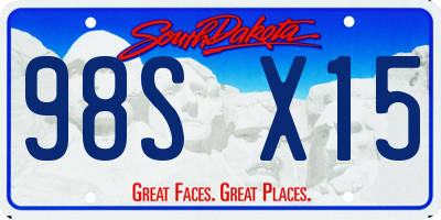 SD license plate 98SX15
