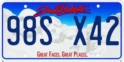 SD license plate 98SX42
