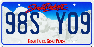 SD license plate 98SY09
