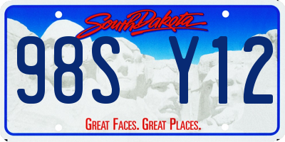 SD license plate 98SY12