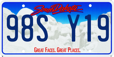 SD license plate 98SY19