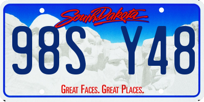 SD license plate 98SY48