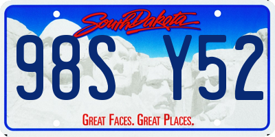 SD license plate 98SY52
