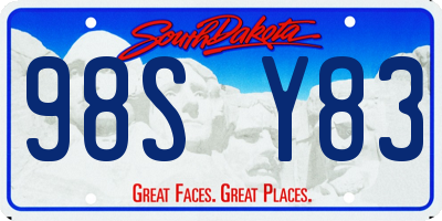 SD license plate 98SY83