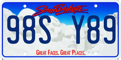 SD license plate 98SY89