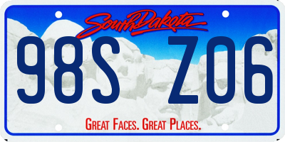 SD license plate 98SZ06