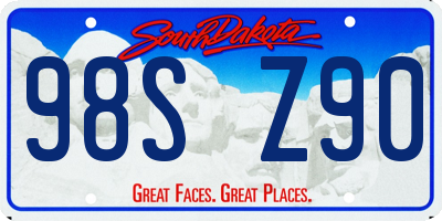 SD license plate 98SZ90