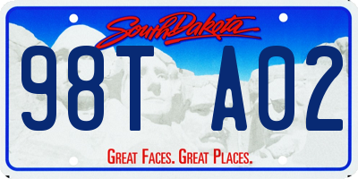 SD license plate 98TA02