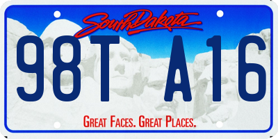 SD license plate 98TA16