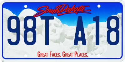 SD license plate 98TA18