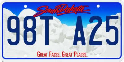 SD license plate 98TA25