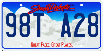 SD license plate 98TA28