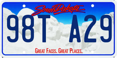 SD license plate 98TA29