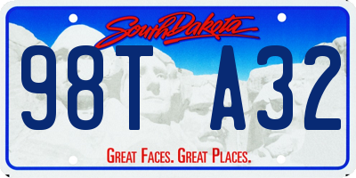 SD license plate 98TA32