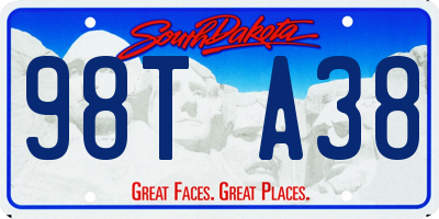 SD license plate 98TA38