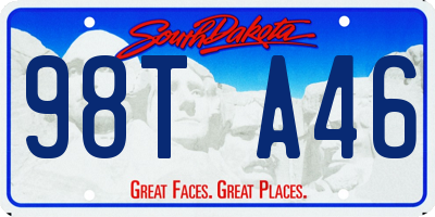 SD license plate 98TA46