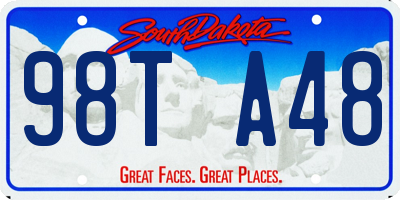 SD license plate 98TA48