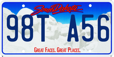 SD license plate 98TA56