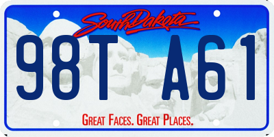 SD license plate 98TA61