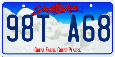 SD license plate 98TA68