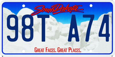 SD license plate 98TA74