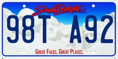 SD license plate 98TA92